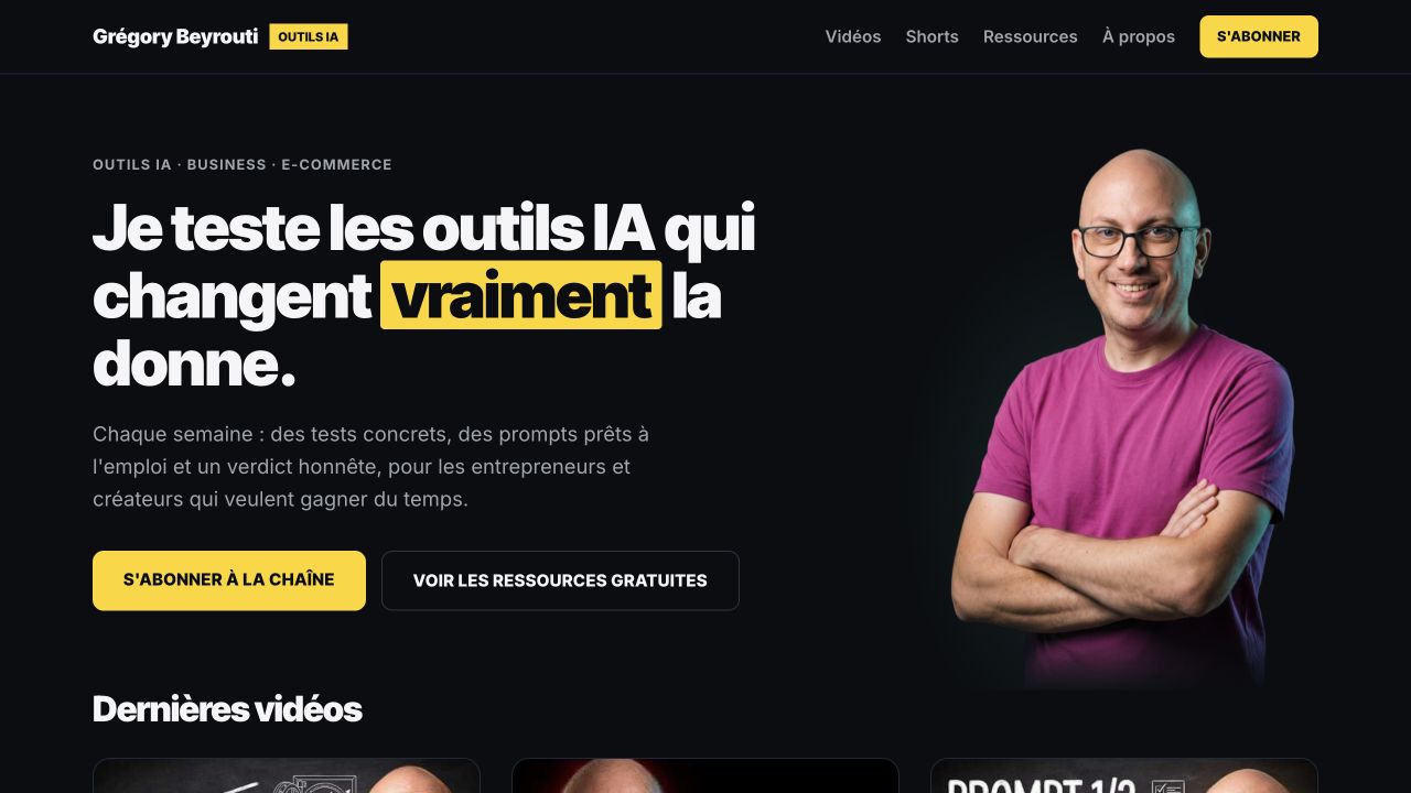Capture du site Le site de Grégory Beyrouti