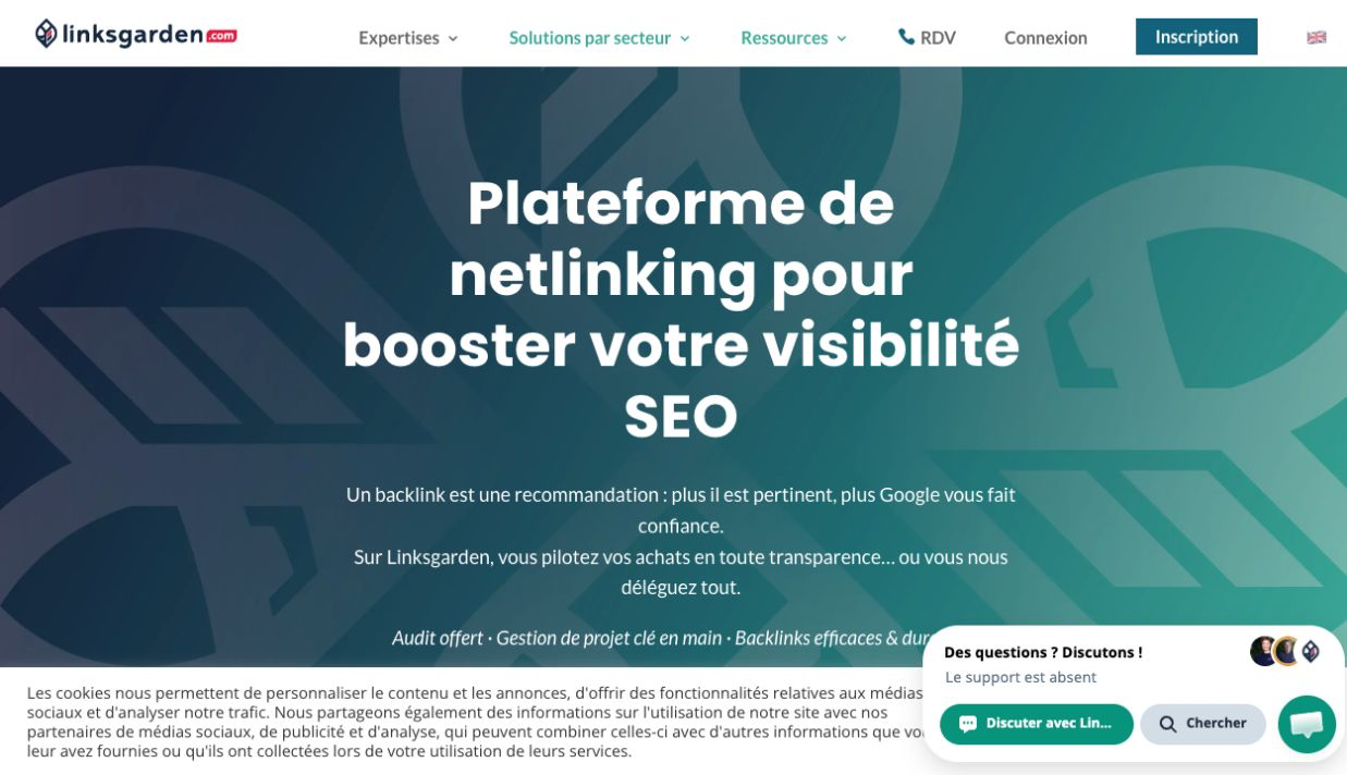 Capture du site Linksgarden